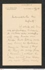 Nachlass Franz Steindachner, Brief (unvollständig) von N. Post an Franz Steindachner (02.07.1907), Inv.Nr. 404.09, Seite 1